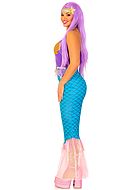 Mermaid, costume dress, ruffle trim, star, seashells